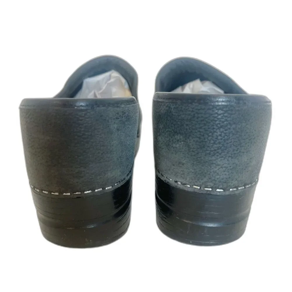 Sanita Grey Leather Clogs Women's Size 15 US 46 EU - Picture 3 of 8